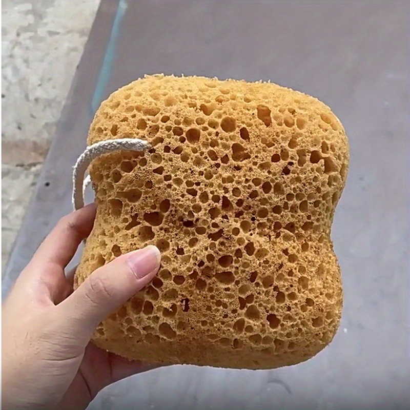 Extra-large Foaming Bath Sponge - Curved, High-density Shower Scrubber For Deep Cleaning, 1pc