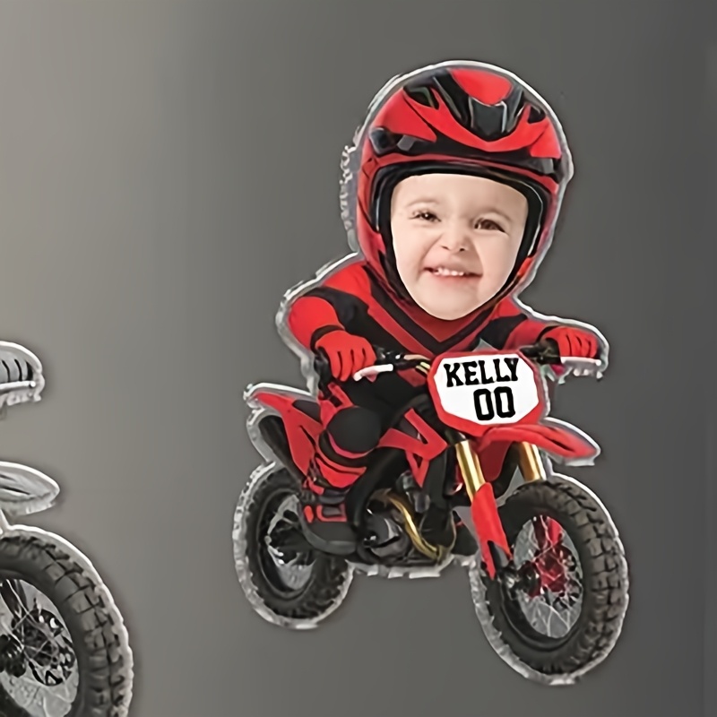 TEMU Custom Photo Fridge Magnets - Personalized Off-road Motorcycle Themed Kitchen Magnets, Printed With A Photo Or A Baby's Photo.