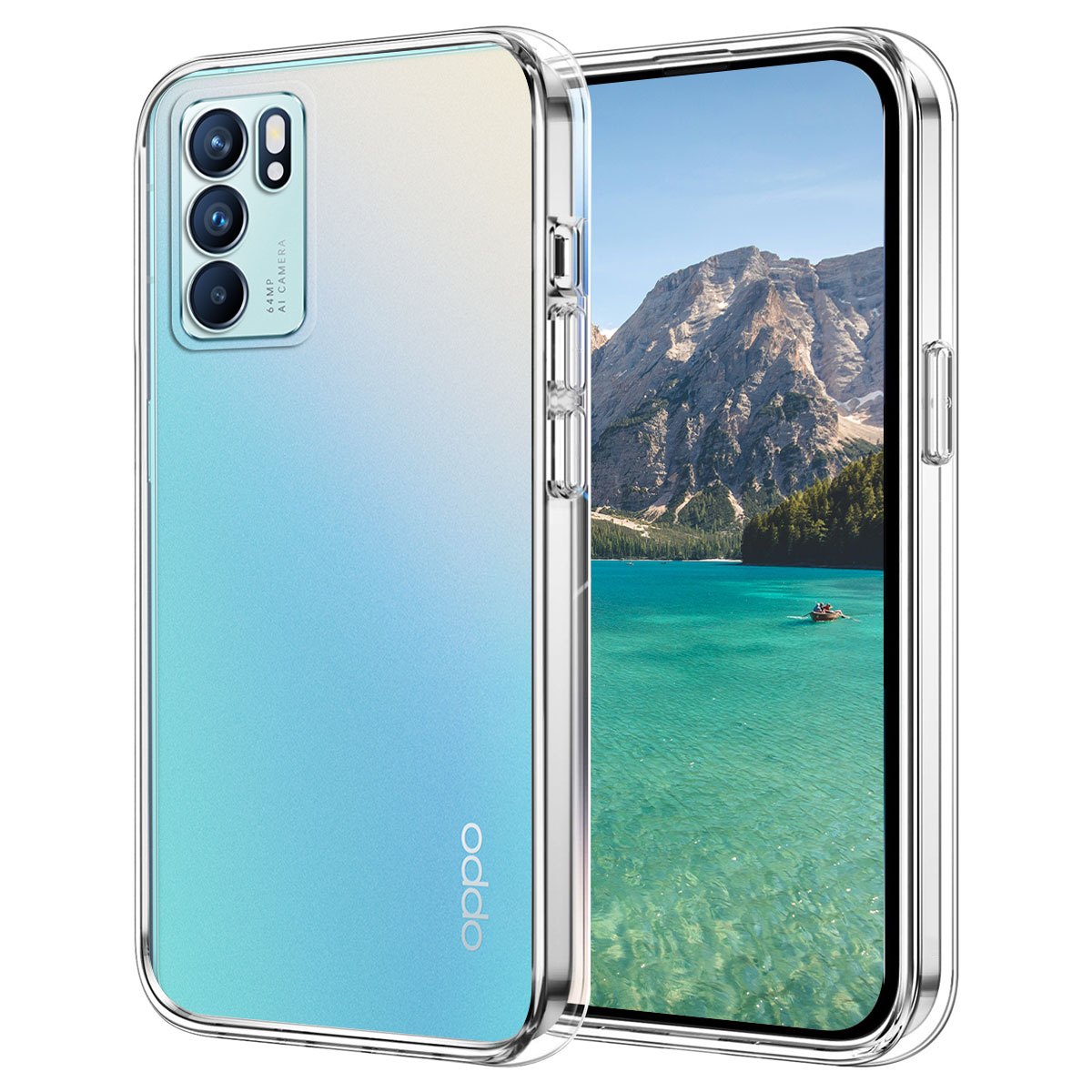 TEMU Phone Case: For Oppo Reno6 5g Case, Flexible Shockproof Mobile Phone Protective Case, Transparent, Protection, Anti-scratching Rear Case, Clear