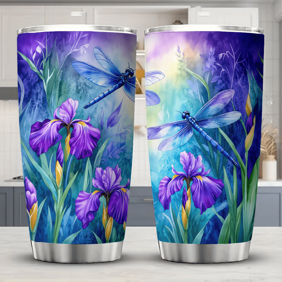 TEMU 1pc 20oz And Floral Pattern Stainless Steel Insulated Tumbler Travel Mug With Lid Cup Daily Use Leakproof And Bpa Free Keep Drink Hot And Cold