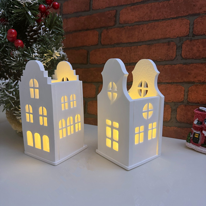 

Gothic House Two-piece Silicone Mold Set For Arched Round Window Ornaments And Decorative Candlestick, Plaster Candle Mold