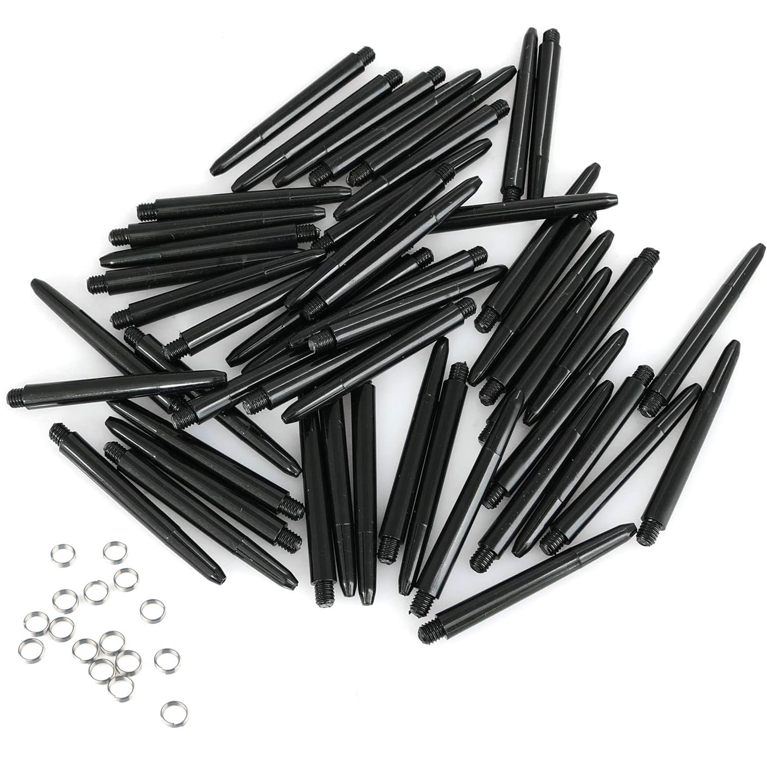 

50 Heels 2ba Thread Darts Rod Bbs Material Nylon Darts Rod 53mm Long Darts Rod Ring Set