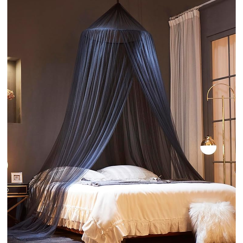 Image of Luxury Net Bed Canopy, 41ft/12.5m Ultra Large:for Single To King Size, Installation, Bed Canopy Net, Canopy Bed Curtains For Twin Full Queen King Size Bed, Dome Netting Bed Tent For Indoor Outdoor.