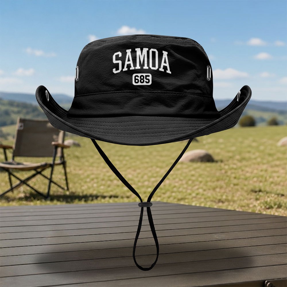 TEMU Samoa 685 Wide-brim Outdoor Hat With Adjustable Drawstring - Lightweight Foldable Suitable For Hiking, Travel, Trekking & Camping, Unisex
