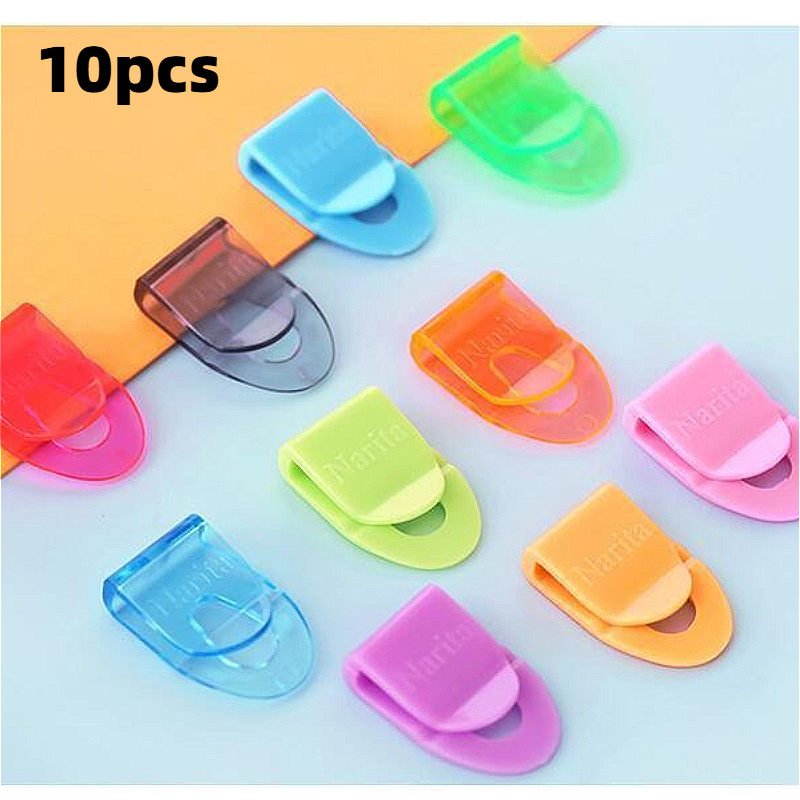 TEMU 10pcs Mini Plastic Sticky Notes Holders With Page Markers - Adhesive Page Holders Suitable For Office,, Organization, Random Color Page Marker