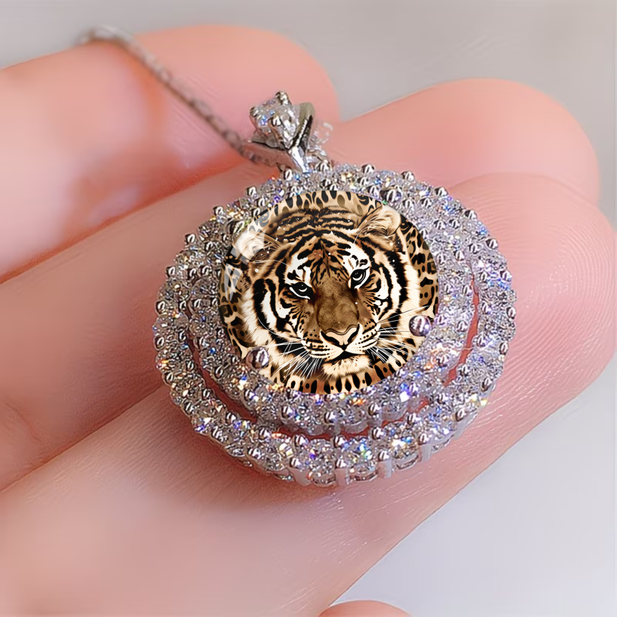 1pc Tiger Necklace Animal Necklace Wildlife Necklace Nature Necklace Minimalist Luxe Vintage Necklace Necklace Jewelry Additions Unique Jewelry Christmas Gifts Birthday Gifts Everyday Gifts