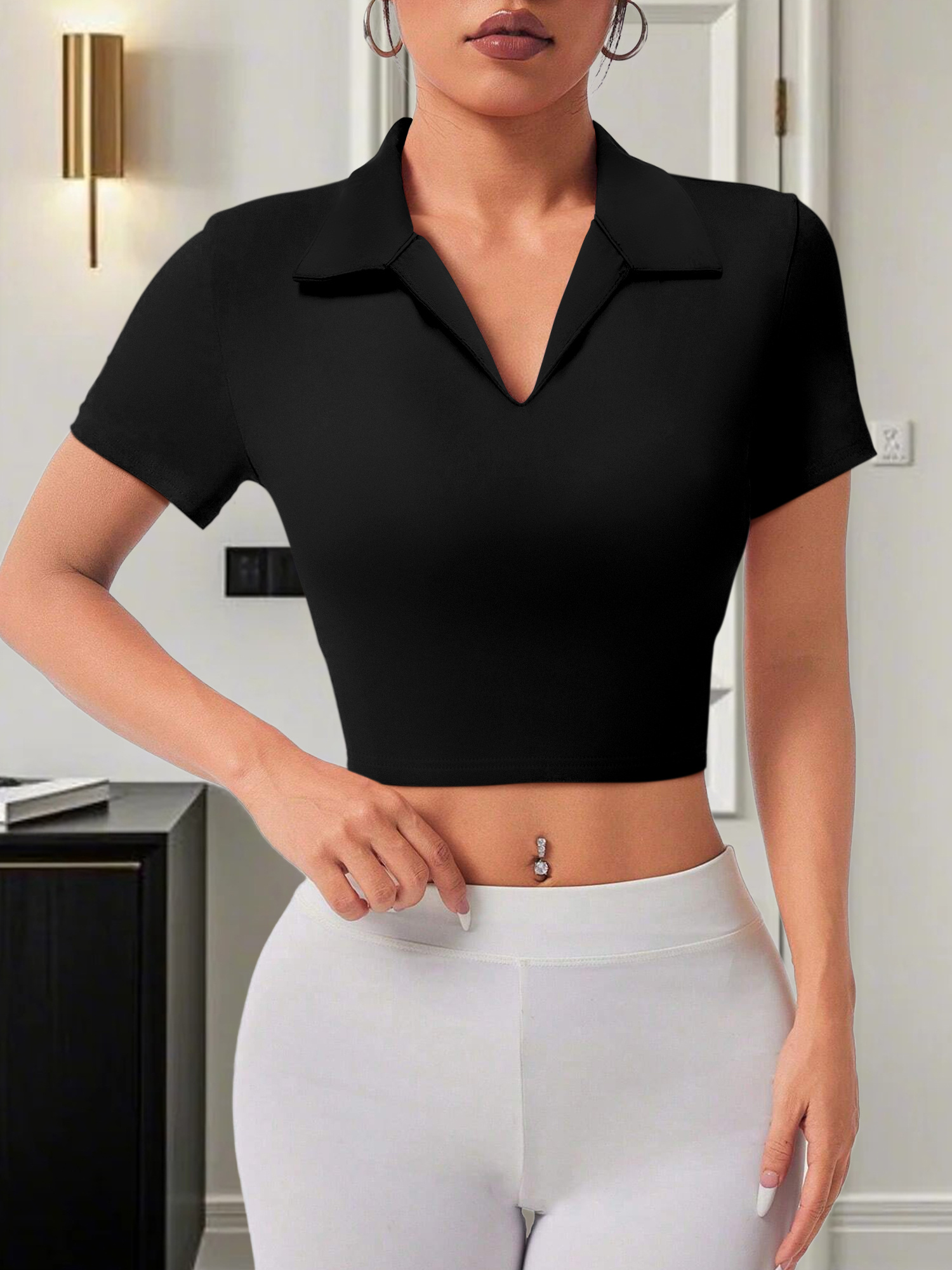 Haut Femme Manches 3/4, Couleurs Décalées En Bloc, Taille M, Col Rond