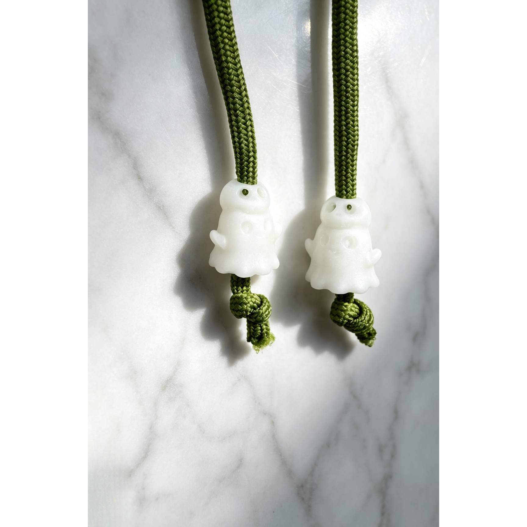 TEMU 2pcs Glow In The Dark Beads Suitable For Hoodies Sweatshirts, Luminous Drawstring Beads With Gothic Rope Stopper, For Halloween Christmas