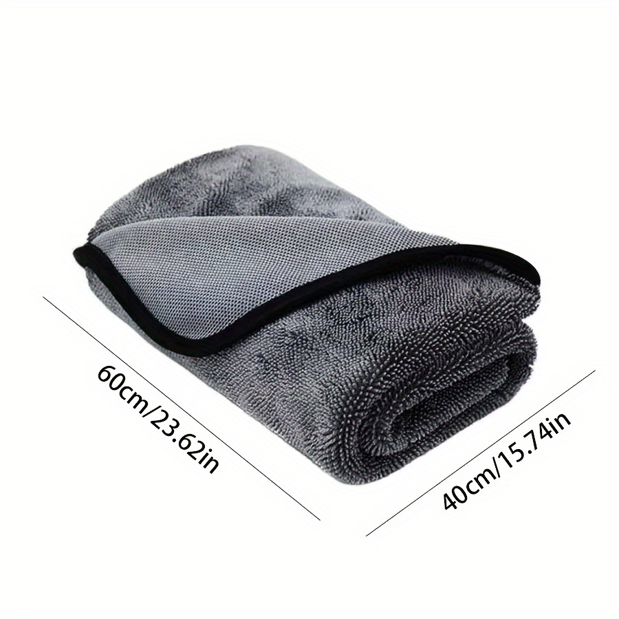 TEMU Super 100% Microfiber Chamois Towel - 120 , , -free, , Low Linting, Double-twist Pile For &