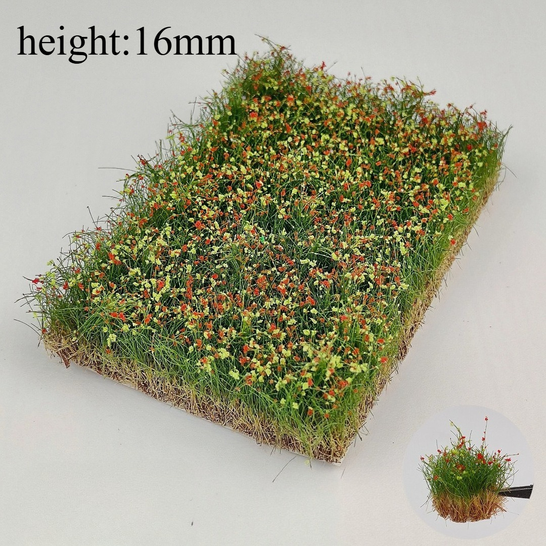 12mm/ 16mm Hand Torn Flower Clusters, Model Materials, Garden Miniature Model Bonsai Additions, Micro Landscape Sand Table, Train Scenery Game, Static Flower Cluster Decoration