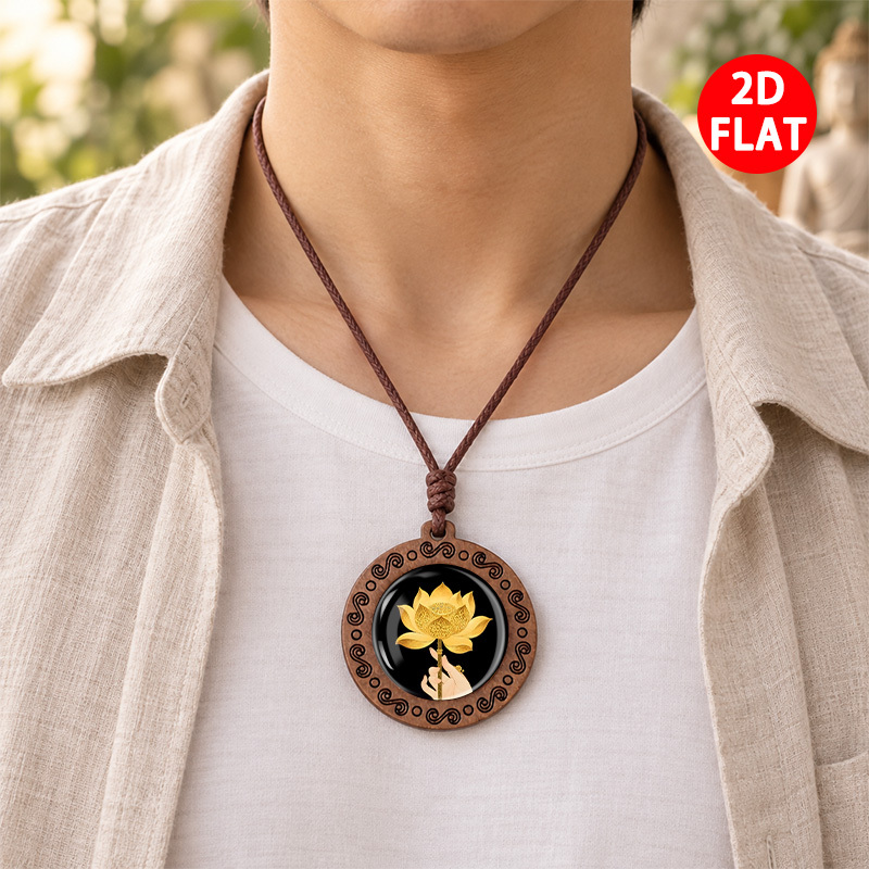Unisex Buddhist Elements Pendant Necklace