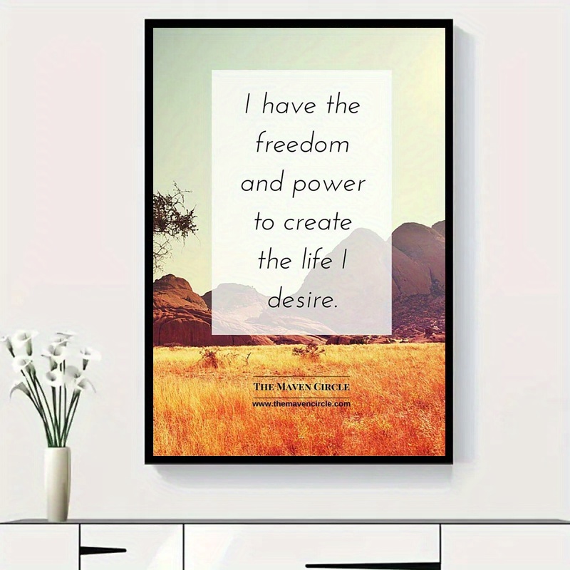 framed   wall art elegant decorative painting with inspirational quote i have   and     i     living room bedroom office or restaurant decor   office artwork landscape artwork wooden frame art wall art deco