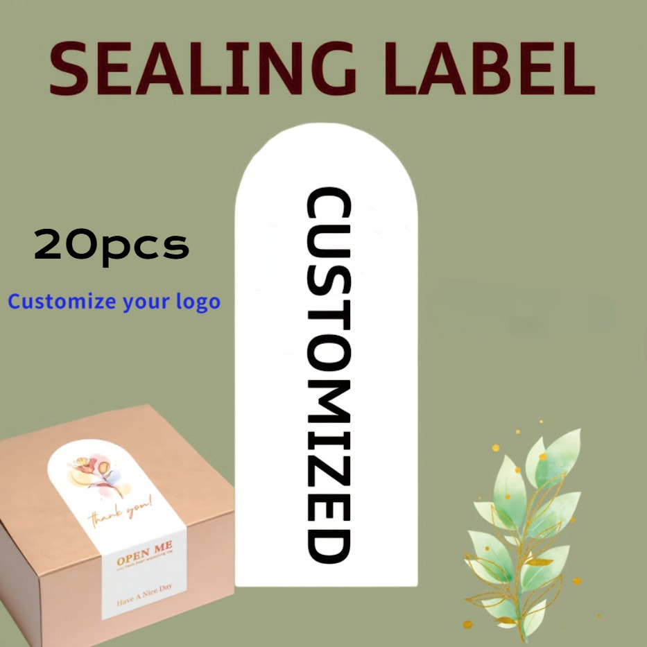 TEMU Custom Sealing Stickers/personalized Labels/decorative Stickers/removable Stickers - Personalized Tags With Logo, Photo, And - White Rectangular