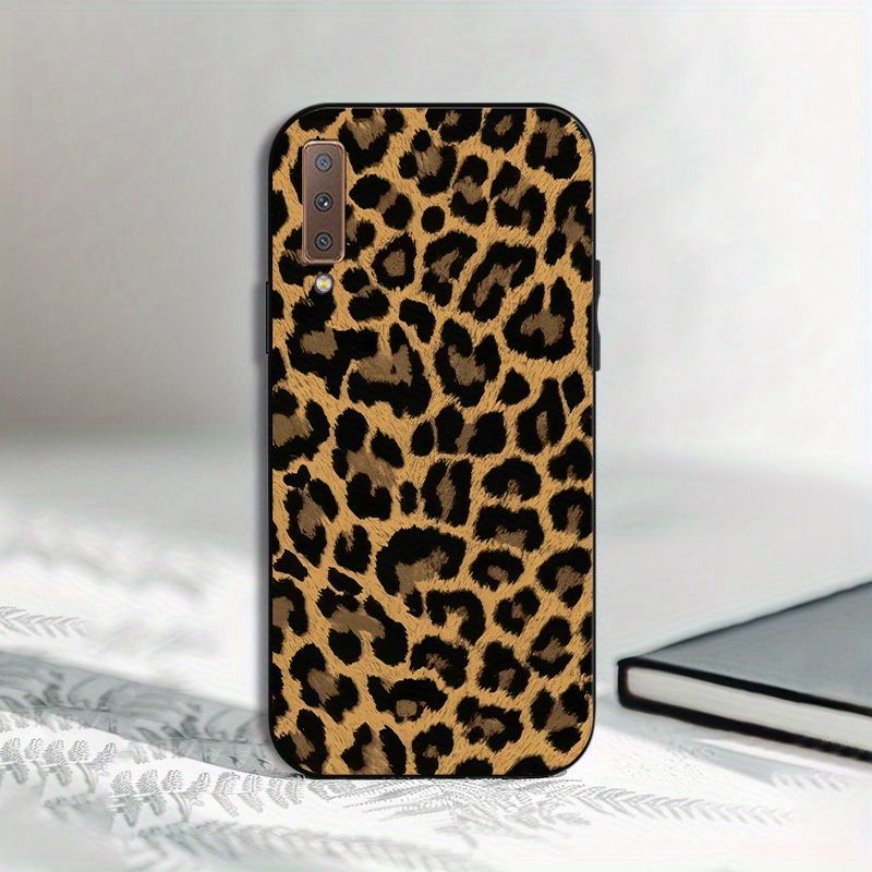 TEMU For A7 (2018) Glass Phonecase Sexy Leopard Print Accessories Cover Shockproof Protective