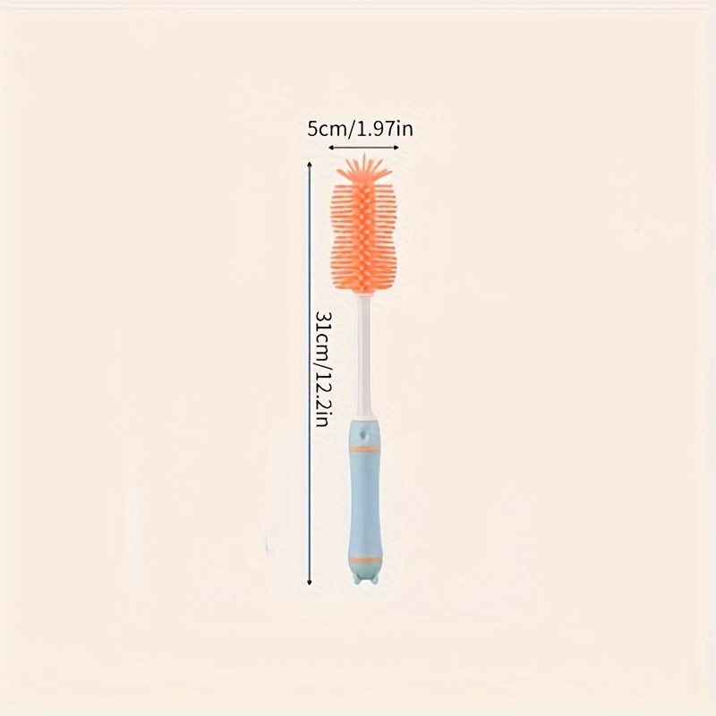 4pcs silicone bottle brushes for 3 color long handle cleaning brush set 360 degree rotating cleaning bottle brush se 2
