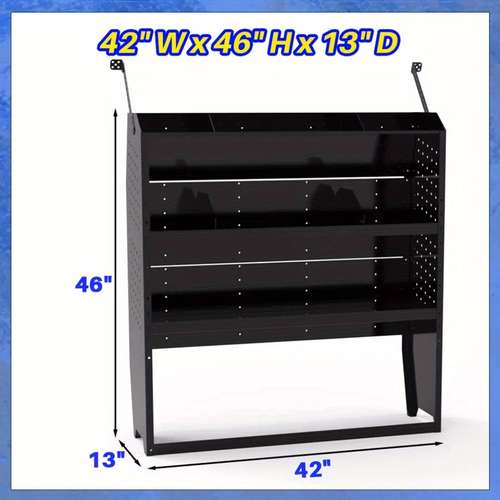 Van Shelving Storage System Low/Mid/High Roof Steel Van Shelves Fit For