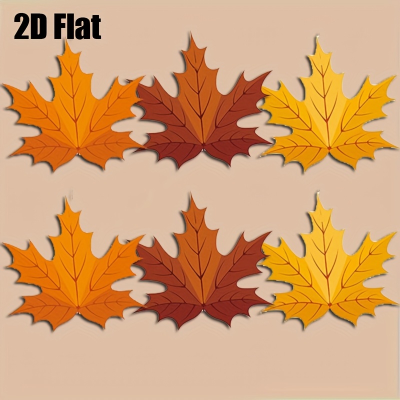 TEMU 6pcs Wooden Coasters With Maple Leaf Pattern Print Design, Suitable For Drinks, Coffee, And Tea, Home, Office, And Restaurant Decoration, A