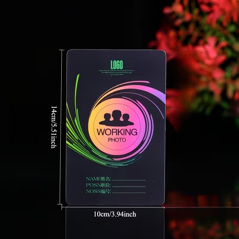 TEMU Customizable Pvc Id Cards, Work Badges, Personalized With Your Images/text/logo, Suitable For Companies, Schools, Sports Events, Activities,