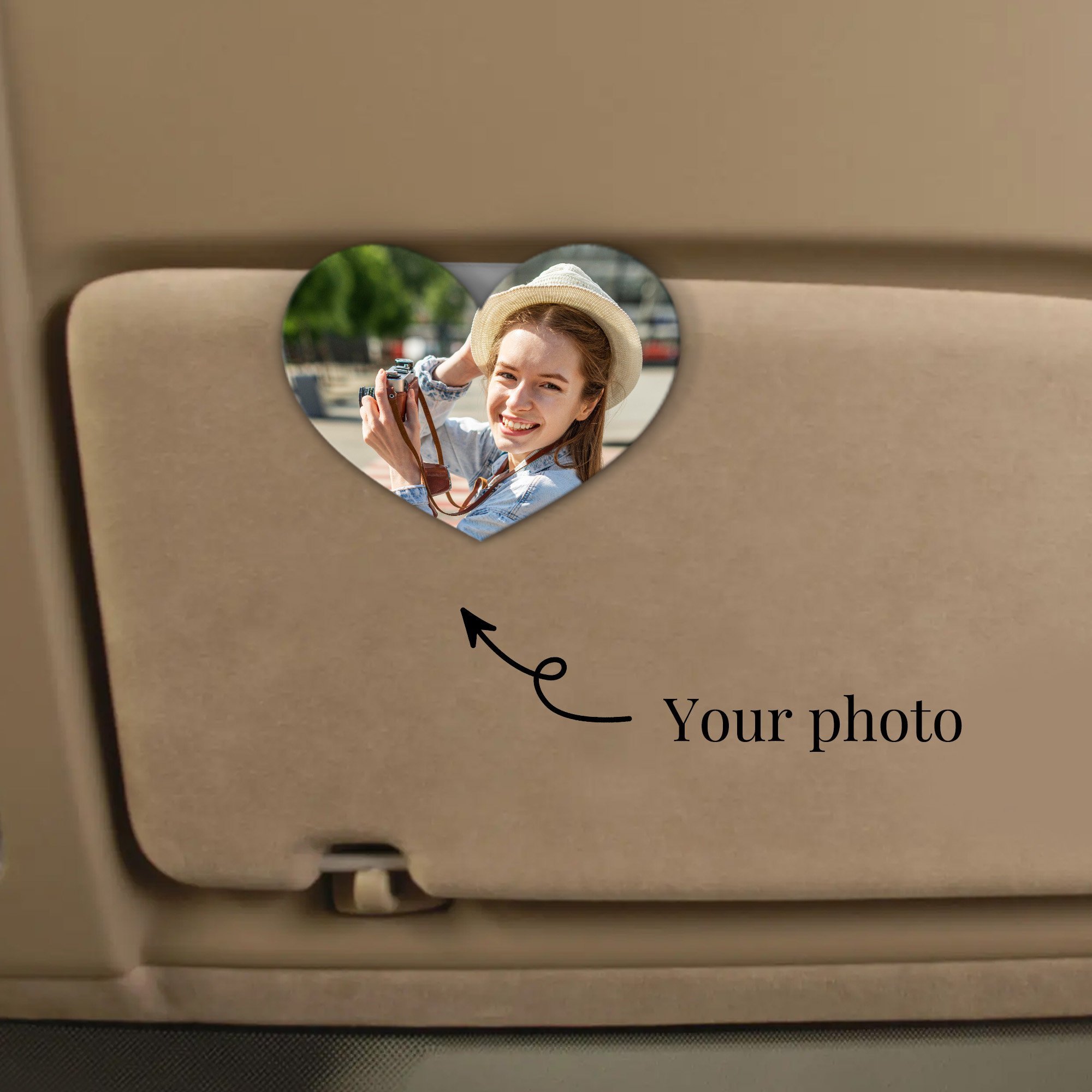 

Custom Acrylic Photo Car Sun Visor Clip - Personalized Family , Perfect Gift For Dad & Friends, Fits Most Vehicles, Car Frame, Decoration