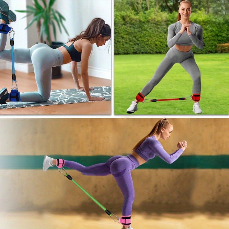 ankle resistance bands, ankle straps with cuffs for exercise, used for leg and hip training