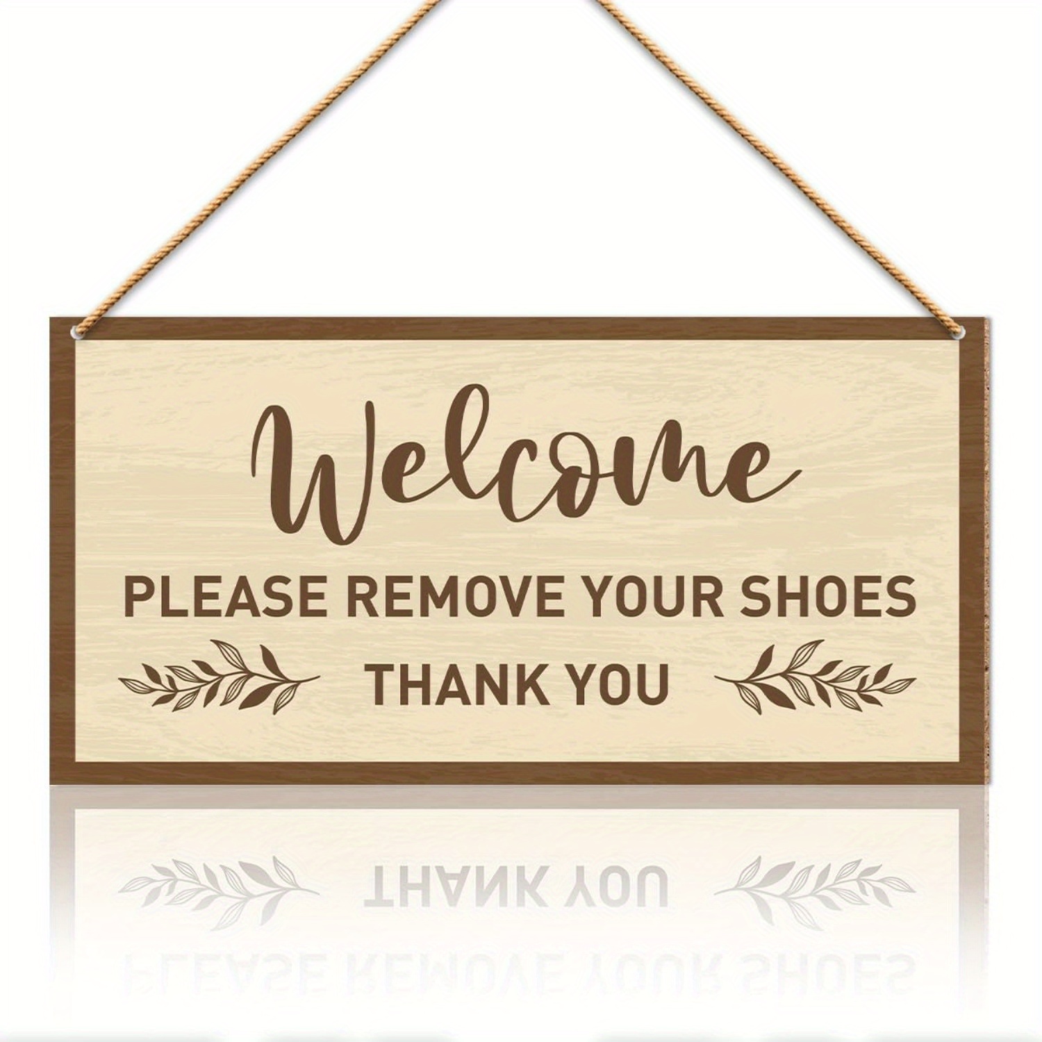 TEMU Hello! Please Your Shoes. Wooden Signboard, Rustic Wall Decor, " Allowed" Sign Suitable For Home, Office, Or Front Door
