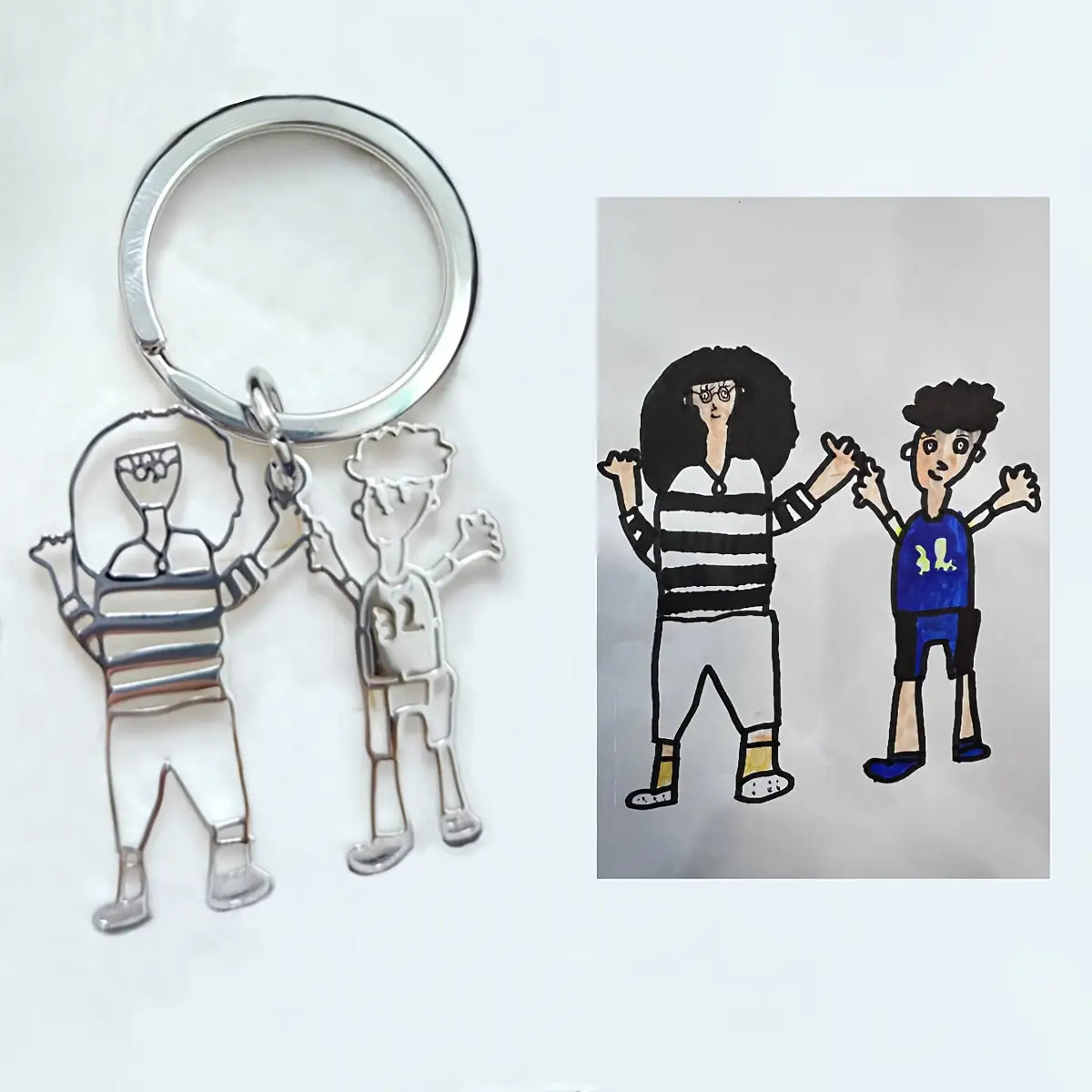TEMU 1 Custom Hand-painted Keychain, Fashionable Hollow Personalized Logo Key Accessories, Diy Graffiti Design, Company Commemorative Jewelry,