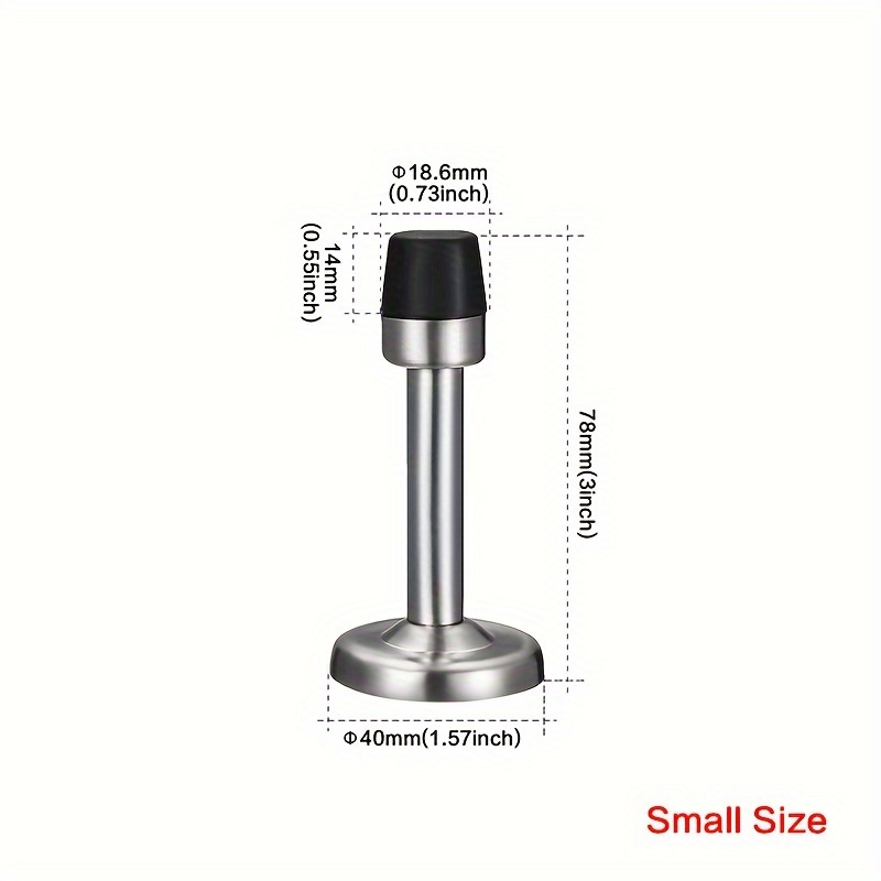 TEMU [Butée de porte en acier] Butée de porte 1 pièce en acier inoxydable | Butée de porte murale (78/95 mm 3/3,75 pouces) avec vis - pour décoration