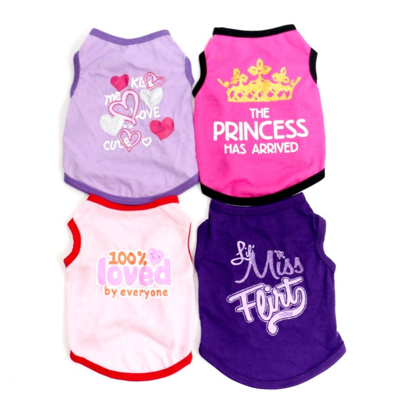 TEMU 4pcs Dog Clothes Print Vest