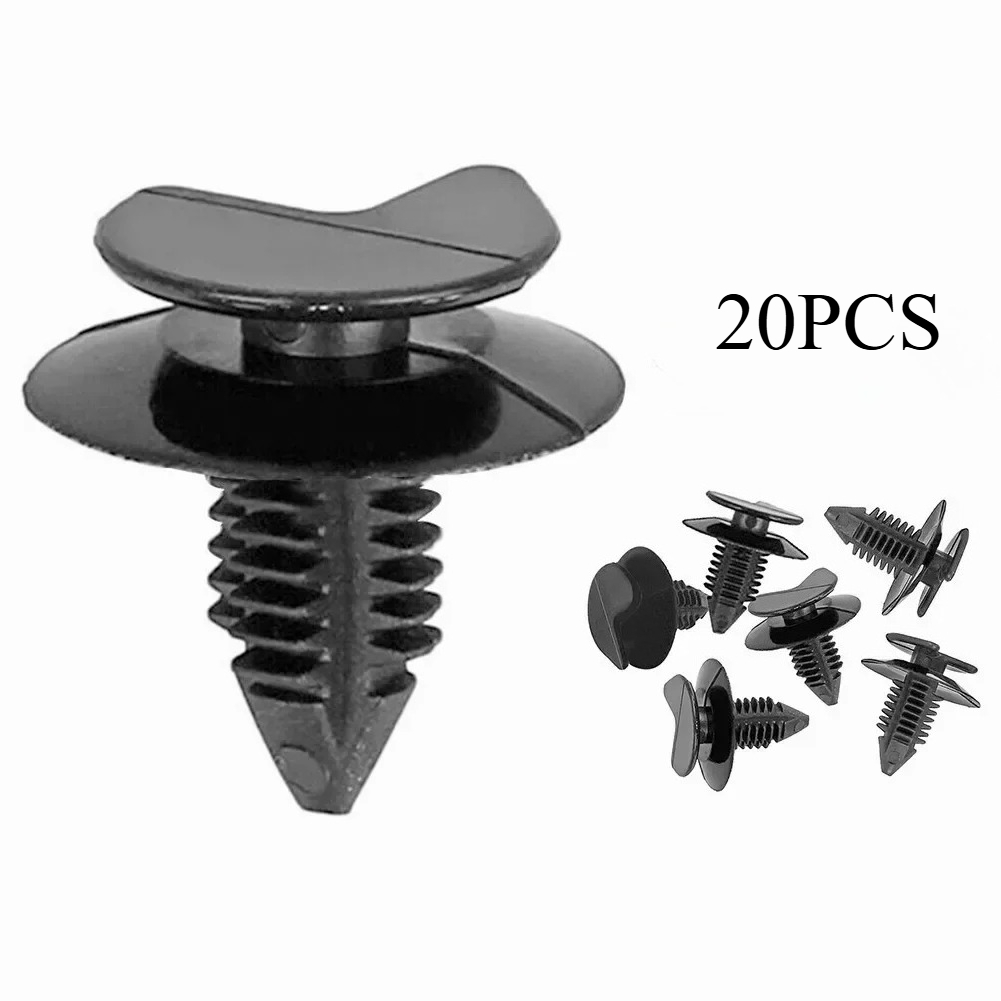 TEMU 20 pezzi di clip per portiere auto in plastica, clip di fissaggio nascoste per pannelli di rivestimento, adatte a foro da 21mm, di fissaggio per