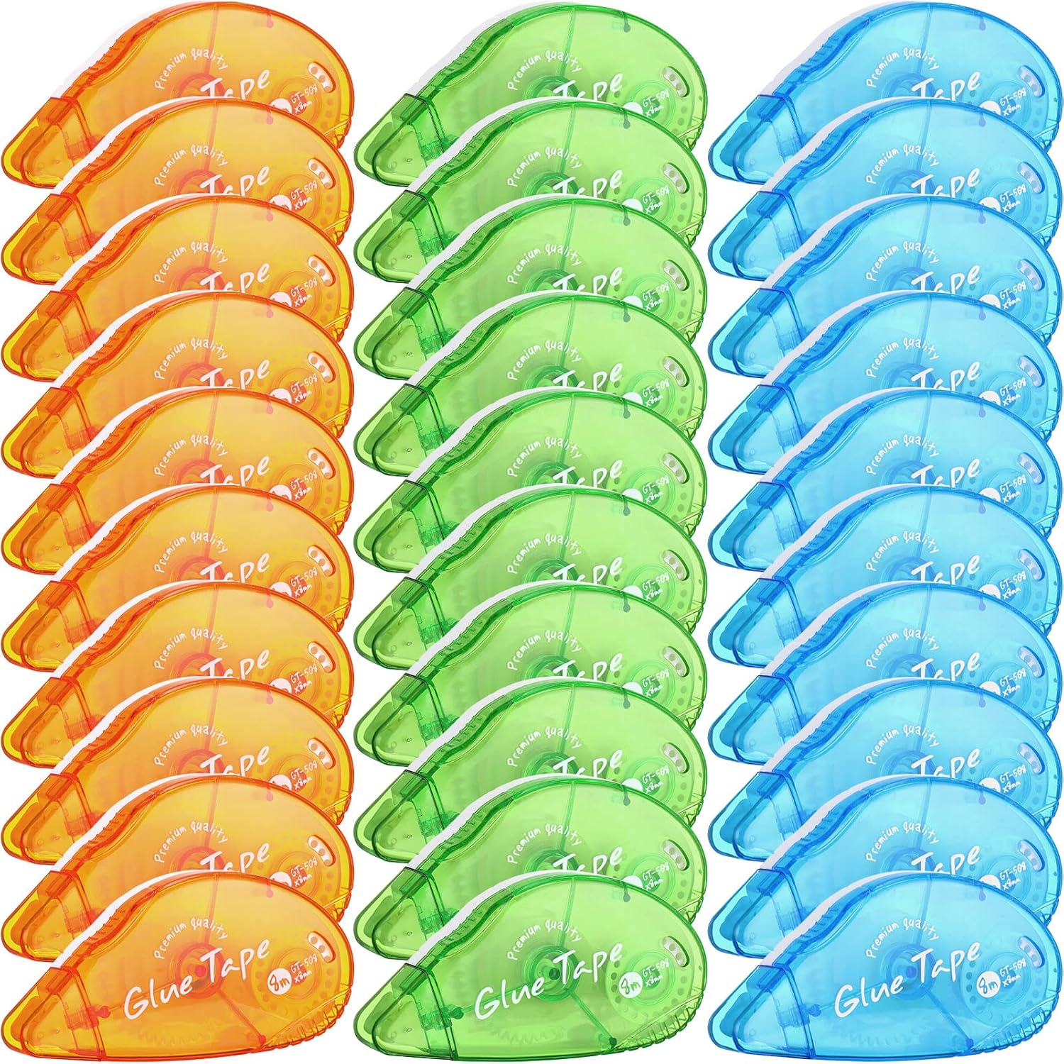 Image of 30 Pack Double Sided Tape Roller | Permanent Adhesive Tape For Scrapbooking, Includes Dispenser For Photo Paper, Journal, Card Making And Arts & Crafts