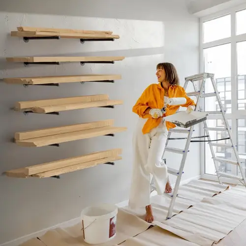versatile 6 tier wall mounted storage rack to 1200 lbs durable stainless steel organizer for wood tools ladders more garage garden and
