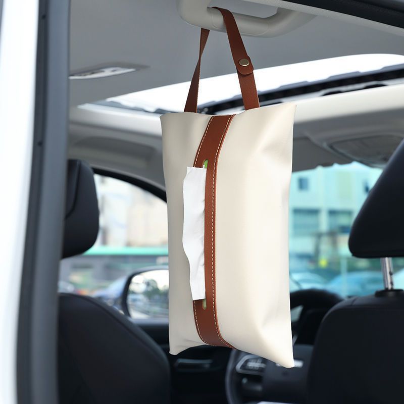 1  tissue box cover with hanging strap elegant beige   space saving organizer for bathroom kitchen   compatible with standard tissues   decor storage solution bathroom organizers and storage kitchen accessory   durable material office workers     material office professionals Product details 1