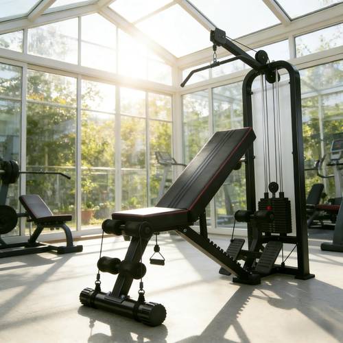 multi functional folding fitness bench your home adjustable backrest height with 7 levels suitable for flat bench press incline press and ab space saving design jsd036 0363 018