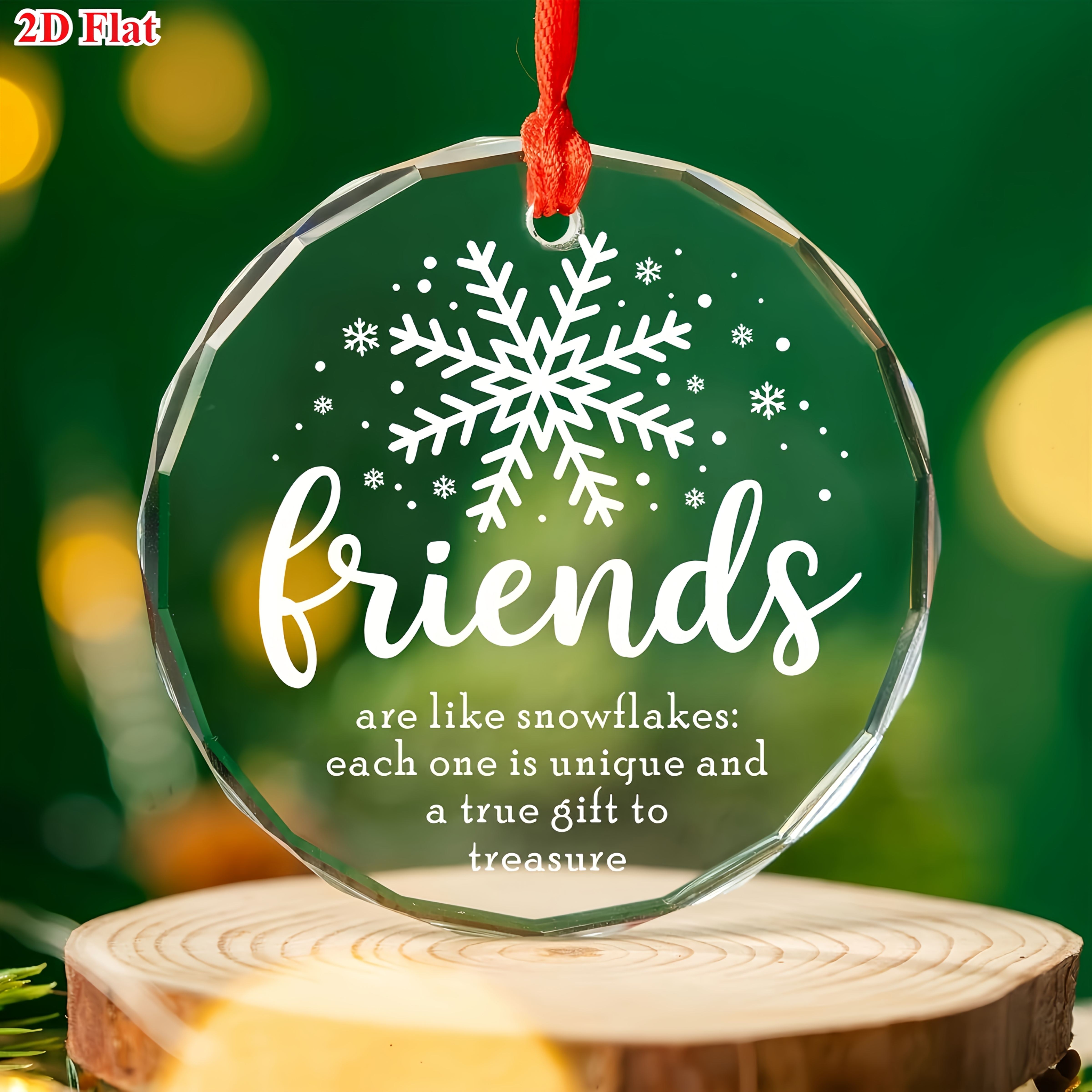 TEMU 2d Flat Printing Acrylic, Women's Best Friend Decoration, Gift For - Female Friendship Gift, Bestie, , Friend Group Christmas Tree Ornaments -