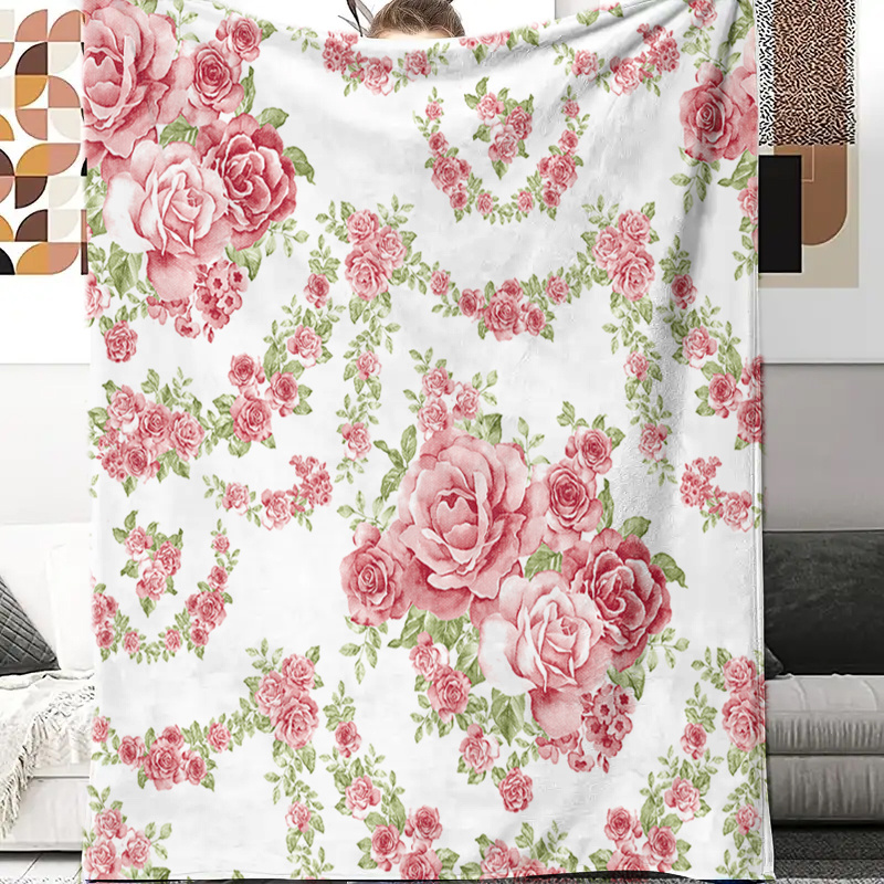 

1pc Traditional- Blanket - , , Knitted Polyester For Sofa, Bed, , Camping - , - , - Blanket
