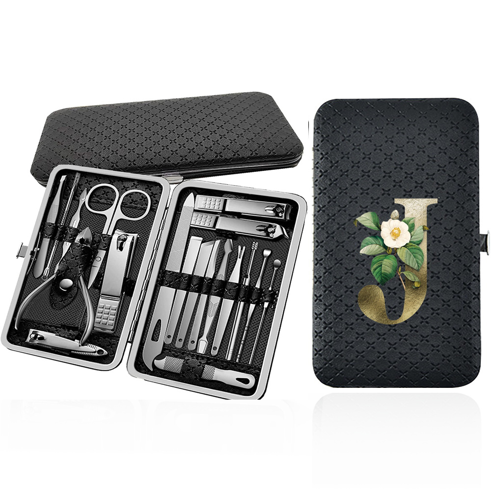 19pcs Professional Nail Clipper Set with Care Tools