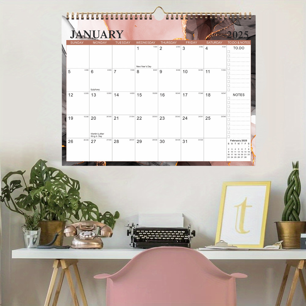 Calendario Oficina 2025 2026 Calendario Espiral DEARMAMY 18 Meses - 19x16.5cm, Enero 2025 A Junio 2026, Verde Planificador 2024-2026