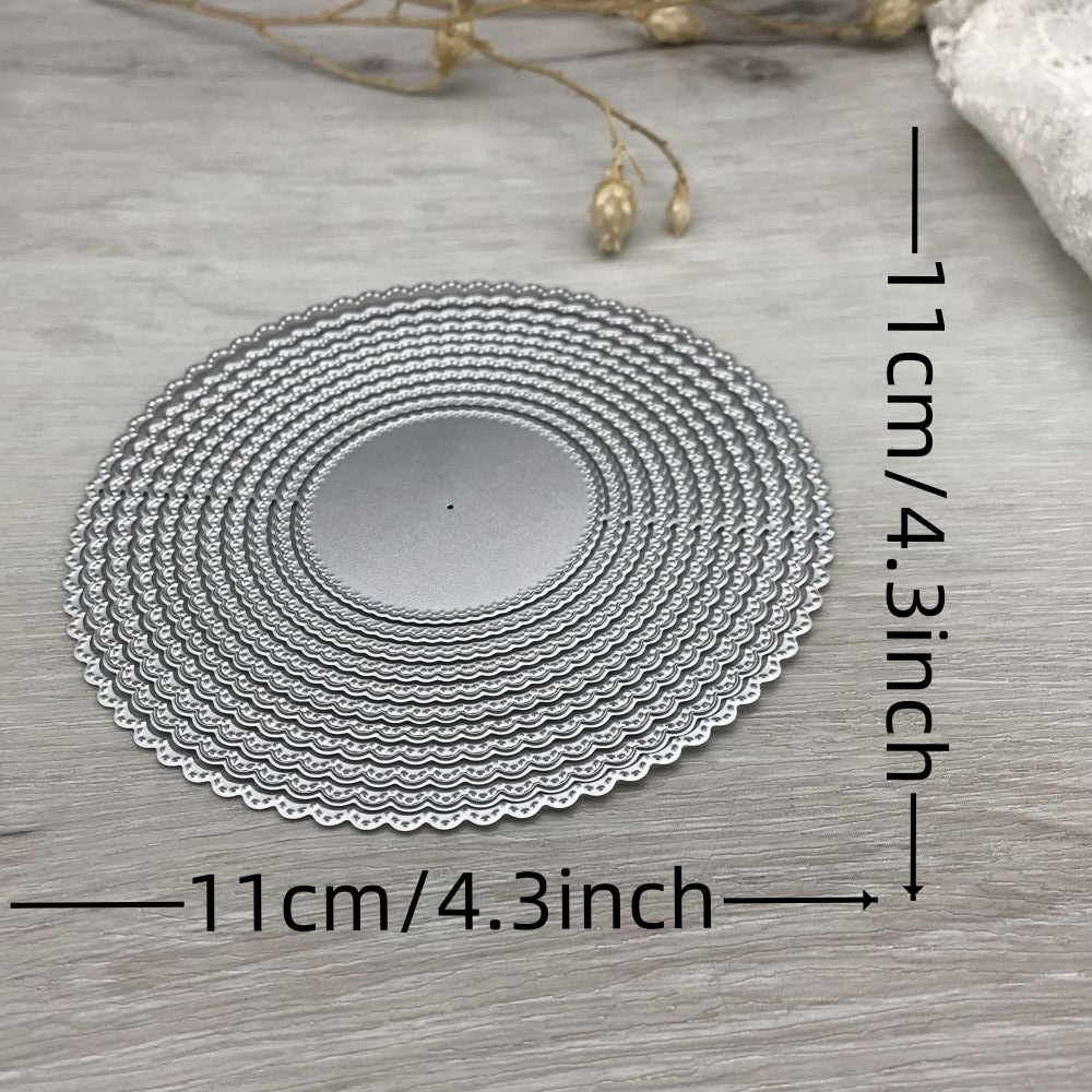 1pc Metal Cutting Dies Cut Die Mold Lace Round Circle Frame Decoration Paper Craft Blade Punch Stencils Dies