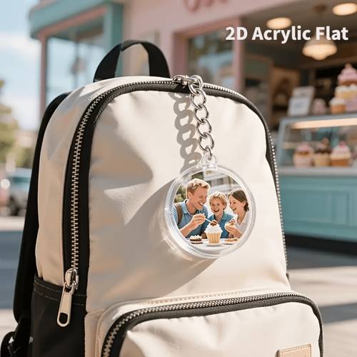 2d flat 2d flat 2d gift for her him keyring packs soccer 2026 soccer season custom acrylic keychains bulk order supports photo logo text personalization round keyring suitable for backpacks car keys events