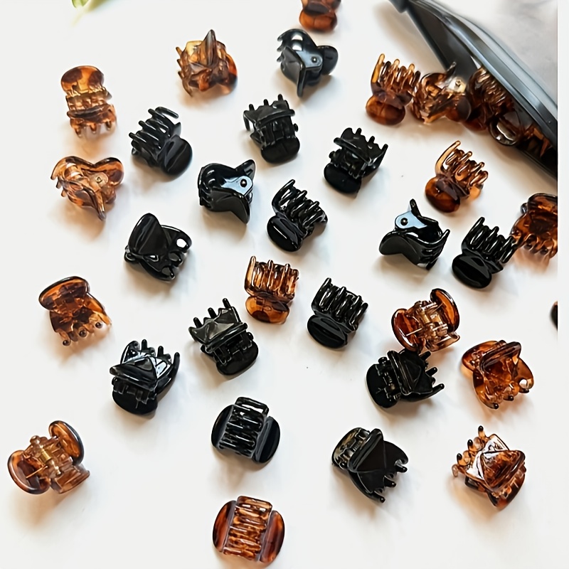 6 Stück Haar-Kämme Aus Kunststoff – Französischer Twist Kamm, Schildkröten-Design, Für Frauen & Mädchen