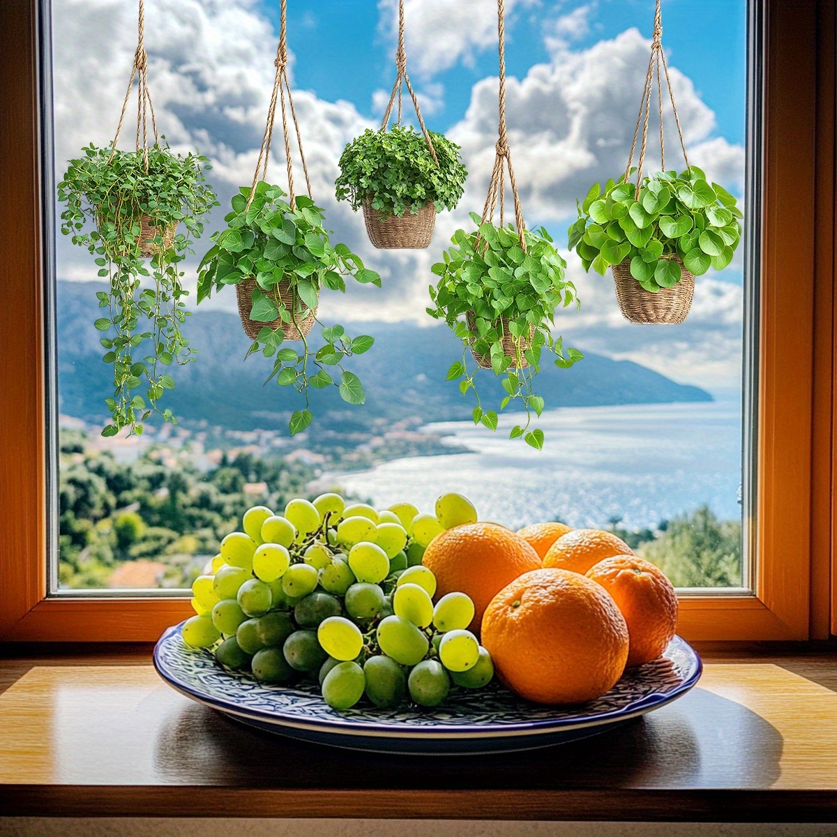 E-shop 1 Stück PVC-Fensterfolie mit realistischen grünen Pflanzen - Botanisches Sichtschutzfolie, halbmatt, unregelmäßige Blütenranken für Zuhause,