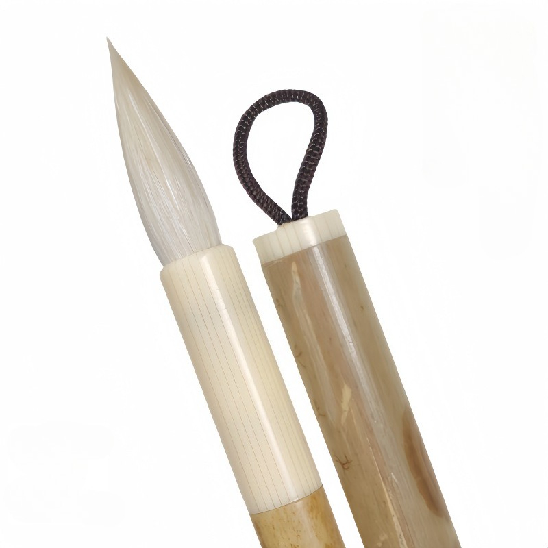 item picture sheep hair small regular script brush   for small official script seal script traditional chinese painting watercolor painting dyeing and shading pure sheep hair small brush