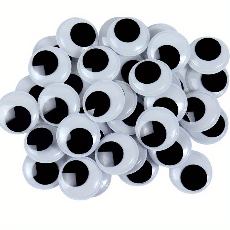 110pcs Black Wiggle Googly Eyes With Self-adhesive, 8mm 10mm 12mm 15mm Mixed Packaging Large And Small Googly Eyes For Crafts Diy Scrapbooking Crafts