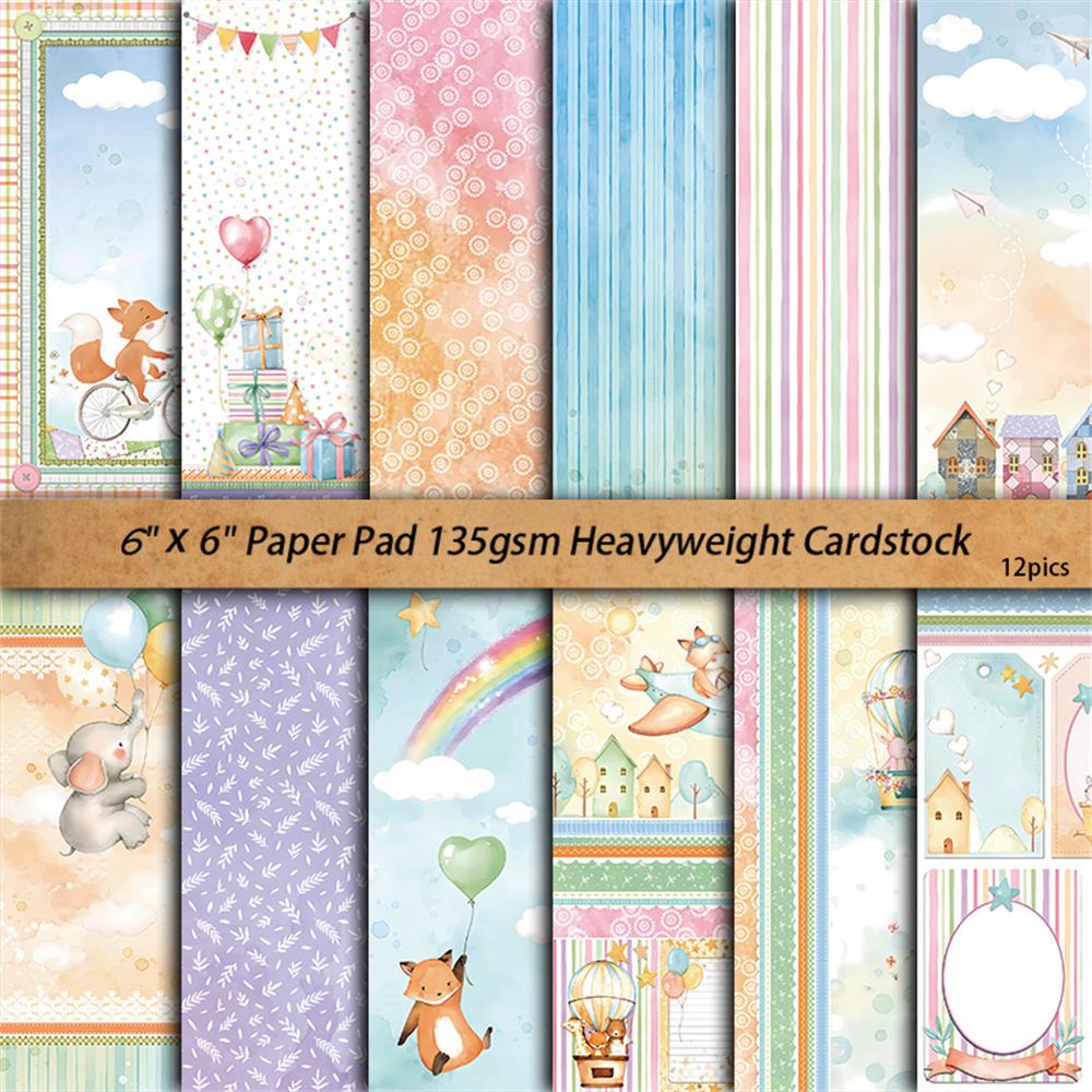 

12 Sheets Whimsycraft Size Pad, Heavyweight Cardstock For Journaling, Diy & , Scrapbooking, -