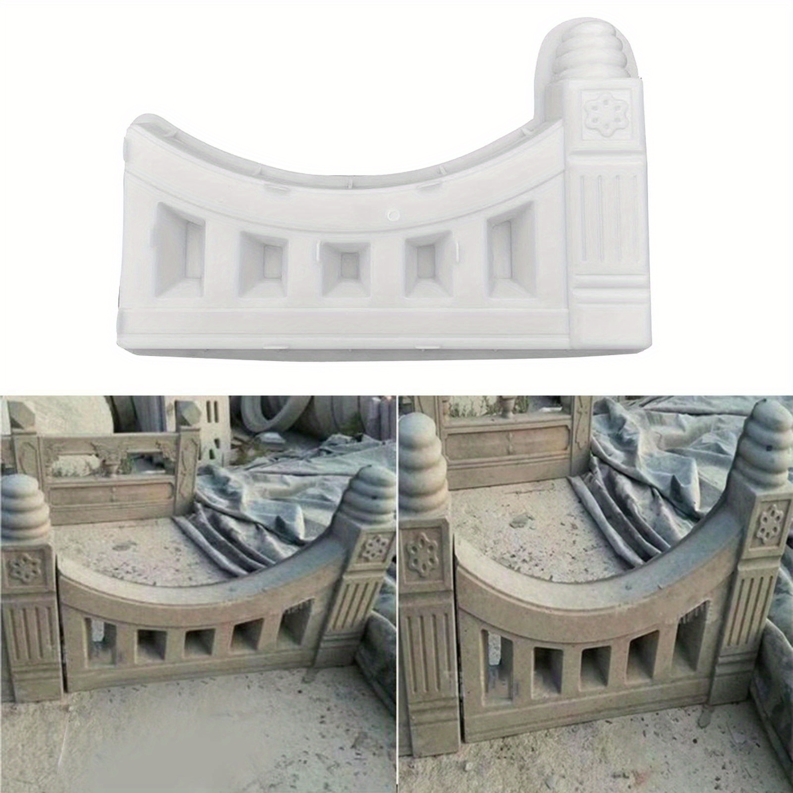 

Plastic Garden Fence Mold Concrete Plaster Brick Reusable Parks Pouring Stepping Stone Molds Flower Beds Decor Easy To