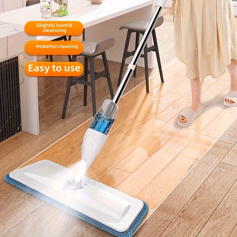 a spray mop for floor cleaning featuring a microfiber floor mop a wet dust mop for hardwood floors a flat mop floor cleaner a reusable bottle and with 2 washable pads suitable for wooden tiles decorative panel flooring Product details 0