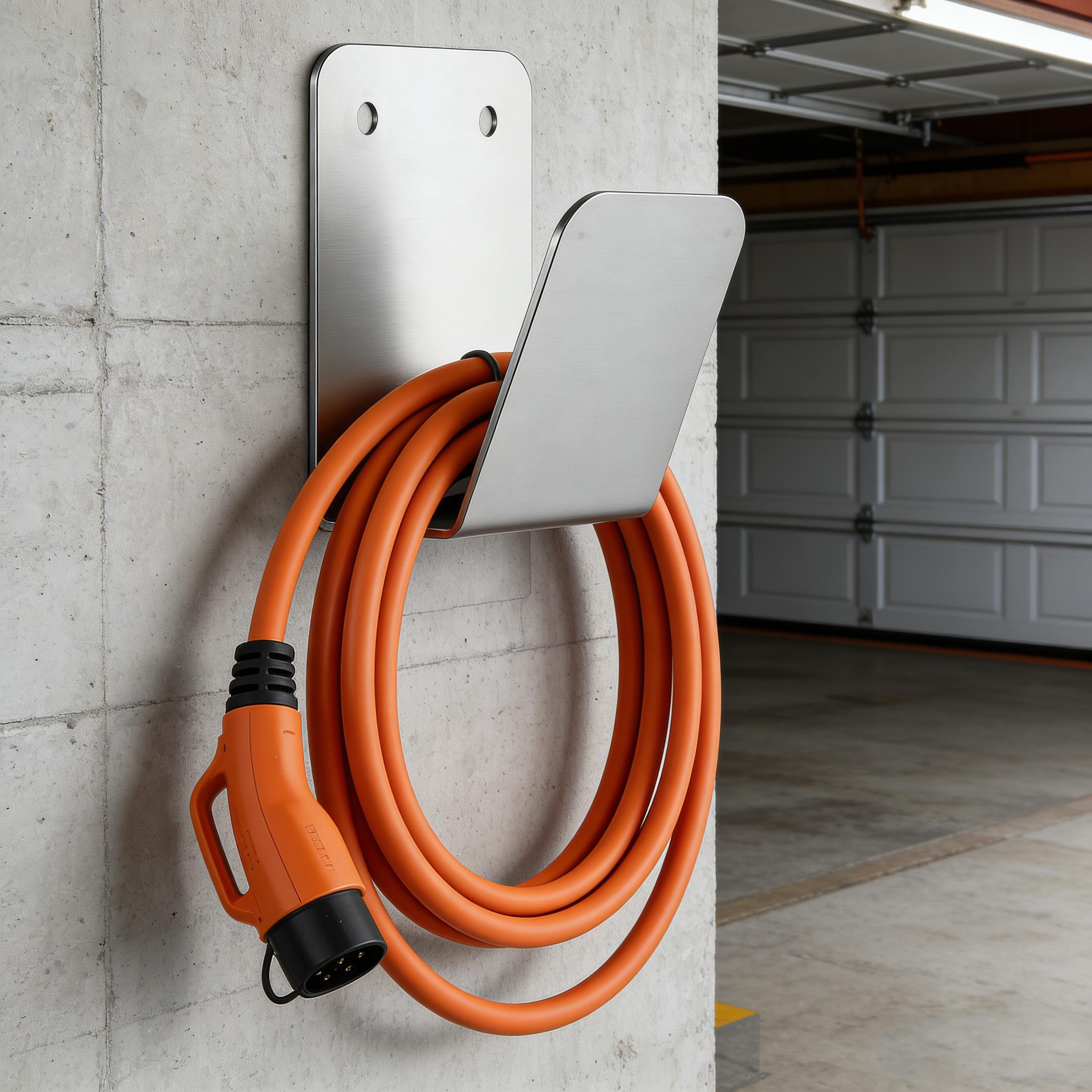 TEMU High-quality And Practical Steel Charging Cable Organizer, Wire And Cable Storage Rack, Industrial Stainless Steel Hooks, Wall-mounted Cable