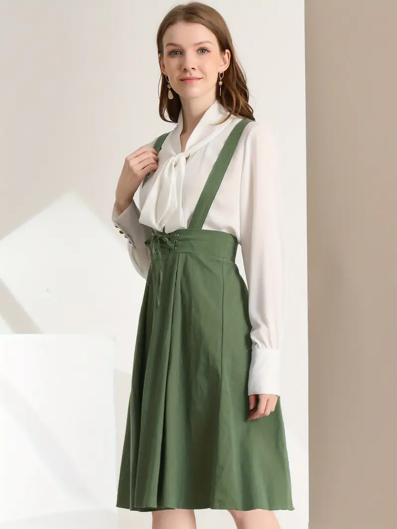 high waist suspender dress Casual Sleeveless High Waist Slim Suspender Dress Aclosy