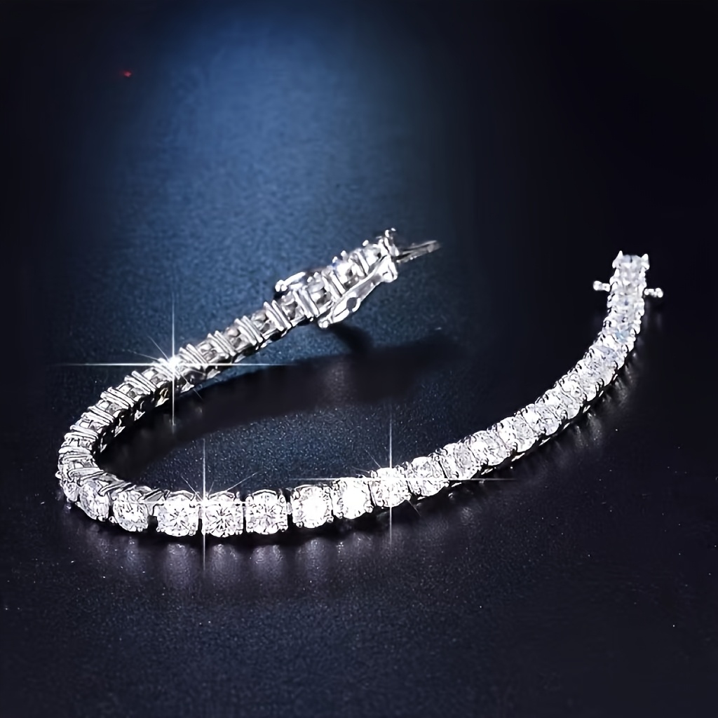 5mm 5A Zirconia Couple Style Tennis Bracelet