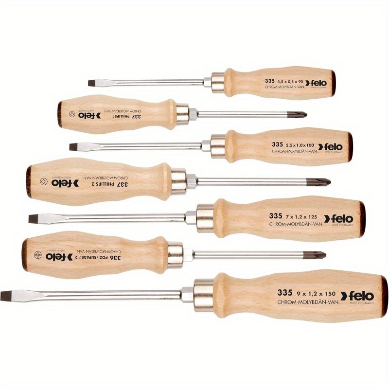7pcs slotted phillips   screwdriver set with ergonomic wooden handle & color-coded tips - heavy-duty manual tool kit for home, automotive, electronics repair - compatible with flathead,  ,   screws - durable & precise (no power required) - ideal for diy &,  , automotive tools,  , sturdy construction, hand tool collection, precision screwdriver set, screw driver set Product details 1
